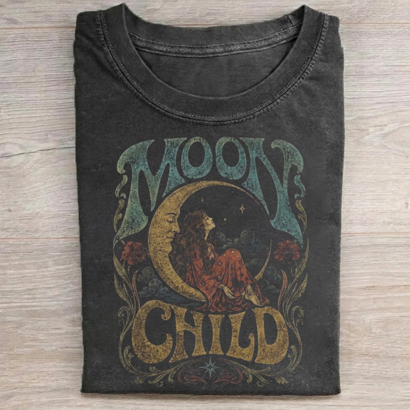 Moon Child Celestial Boho T-shirt