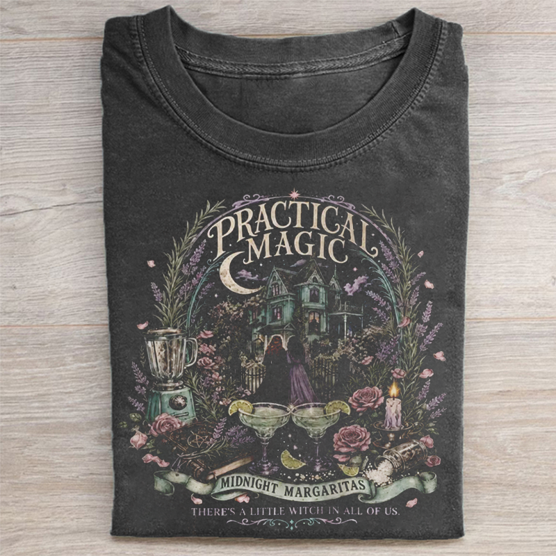 Midnight Margaritas Witchy Halloween T-shirt
