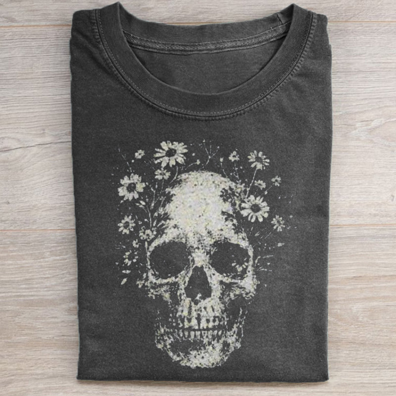 Boho Floral Skull T-shirt