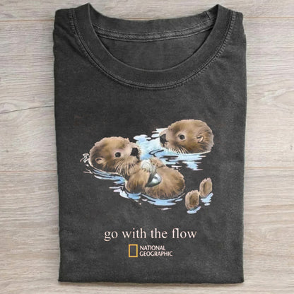 National Geographic Otter Go with the Flow T-Shirt/Sweatshirt
