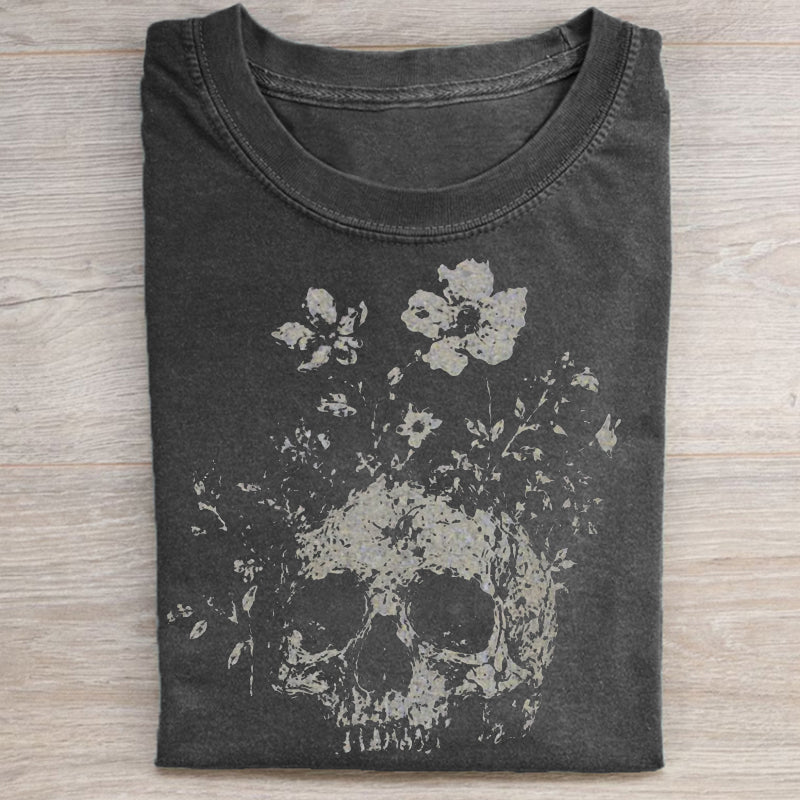 Boho Floral Skull T-shirt