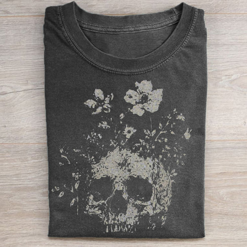 Boho Floral Skull T-shirt