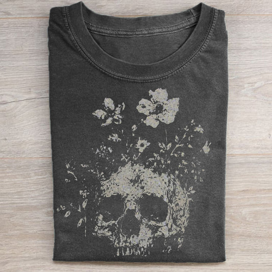 Boho Floral Skull T-shirt