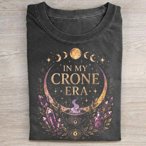 In My Crone Era Witchy Gothic Botanical T-shirt