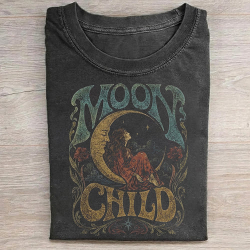 Moon Child Celestial Boho T-shirt