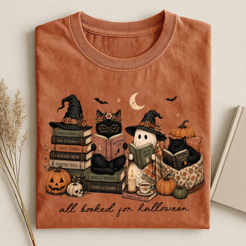 All Booked For Halloween T-shirt