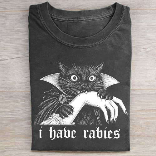 Retro Black Cat Halloween T-shirt