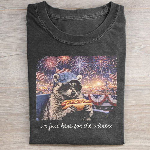 i live here raccoon T-shirt