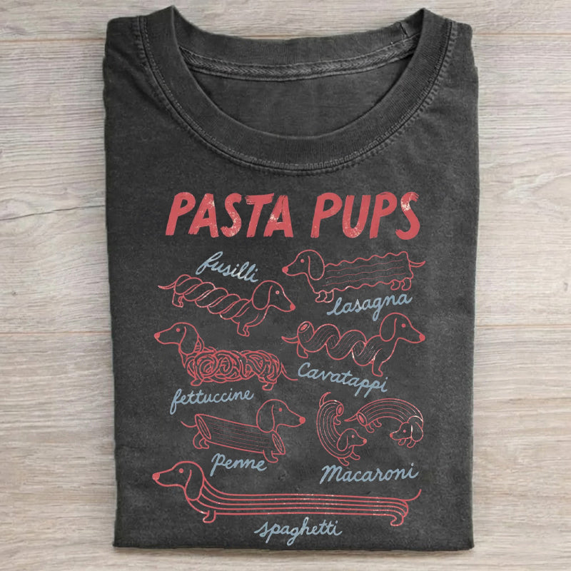 Pasta Pups Funny Dachshund Spagetti T-shirt