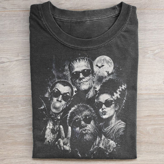 Retro Halloween Monster Selfie T-shirt