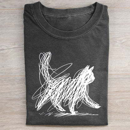Minimalist Cat T-shirt