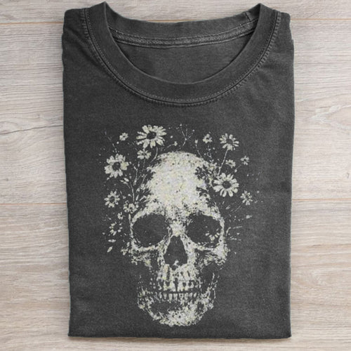Boho Floral Skull T-shirt