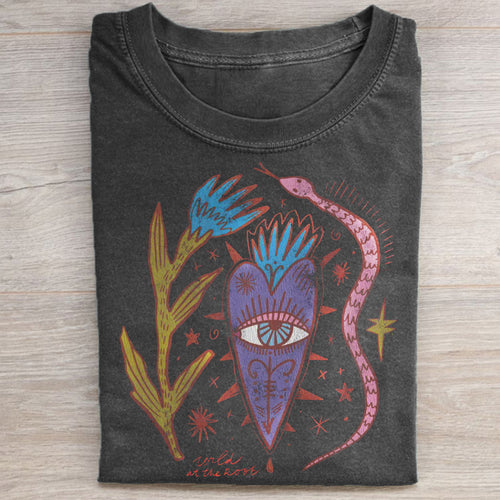 Wild at the root bohemian boho retro graphic T-shirt