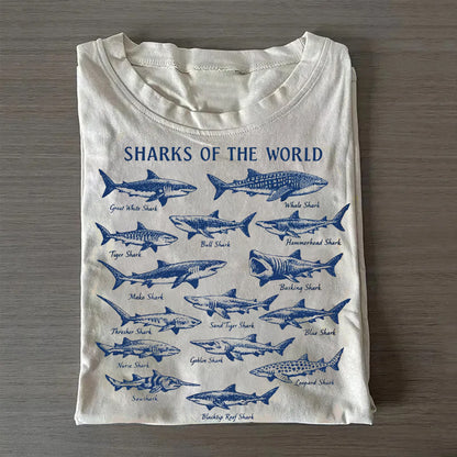 Vintage Sharks Of The World T-shirt