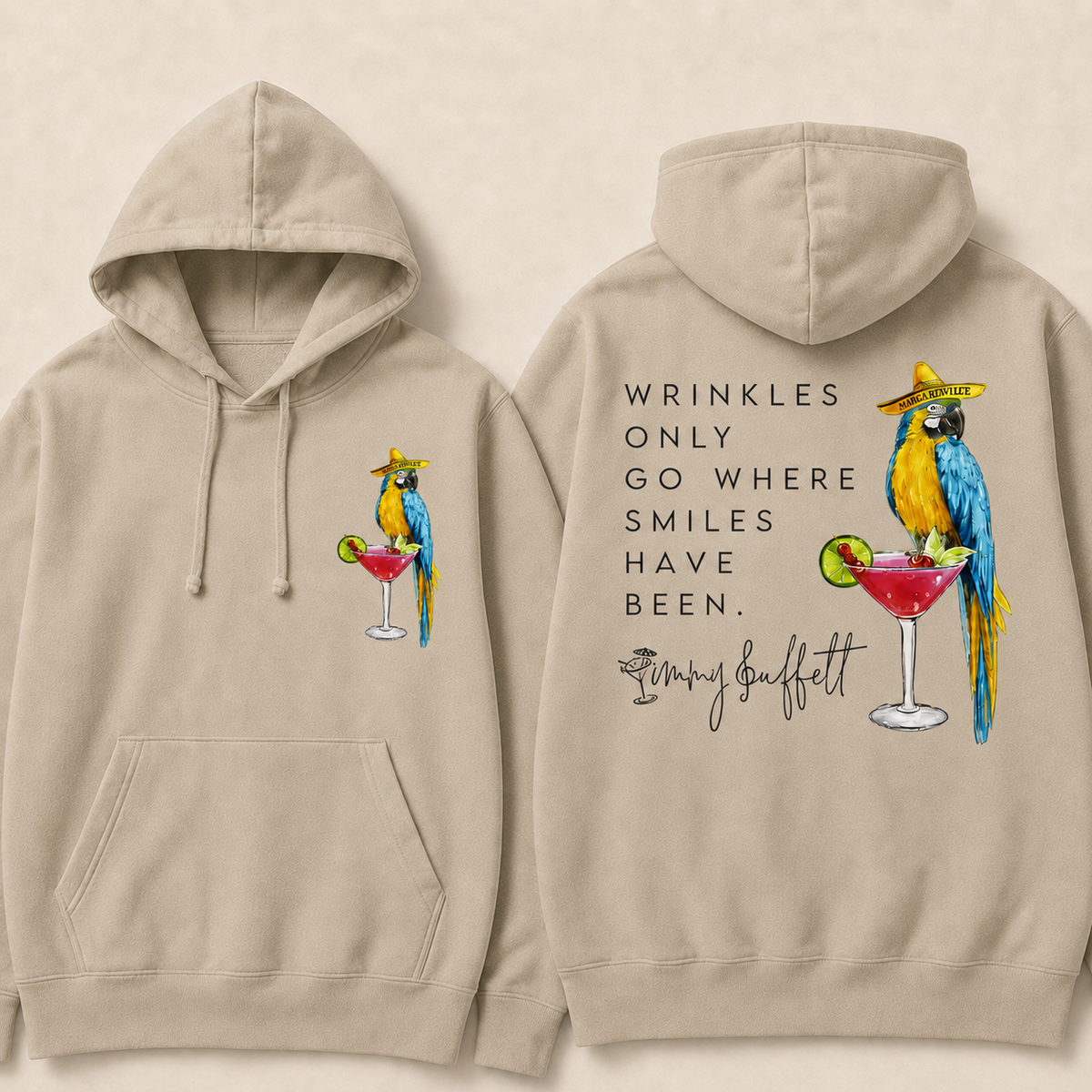 Wrinkles Only Go Where Smiles Have Been Hoodie