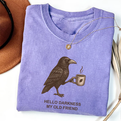 Raven Crow Hello Darkness T-shirt