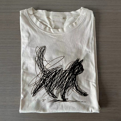 Minimalist Cat T-shirt