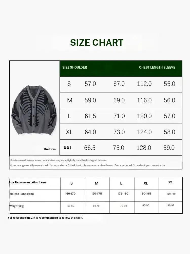 Skeleton Print Button-Front Knitwear Top - Casual Halloween Fall Wear